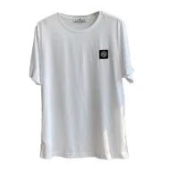 Футболка Stone Island With Black Patch "White"