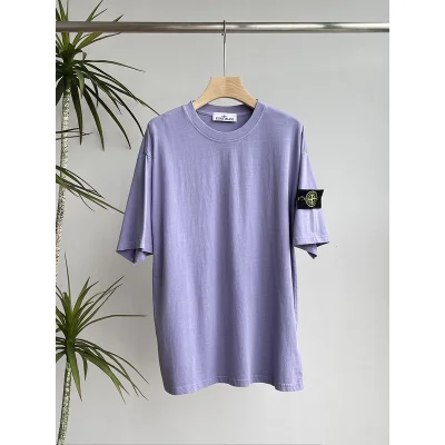 Футболка Stone Island Without Inscriptions But With Patch "Lilac" фото № 3