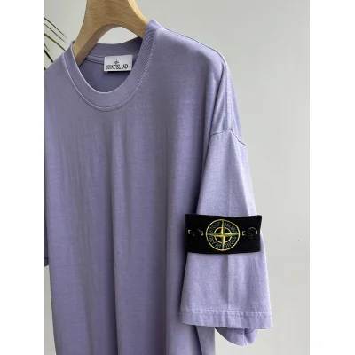 Футболка Stone Island Without Inscriptions But With Patch "Lilac" фото № 4