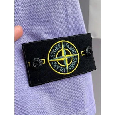 Футболка Stone Island Without Inscriptions But With Patch "Lilac" фото № 5