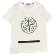 Футболка Stone Island With Compass Logo Print "White"