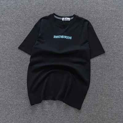 Футболка Stone Island Four Pointed Star - Print "Black" фото № 2