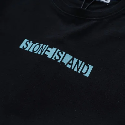 Футболка Stone Island Four Pointed Star - Print "Black" фото № 5