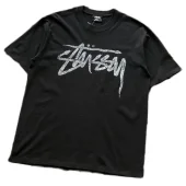 Футболка Stussy Logo From Chains "Black"