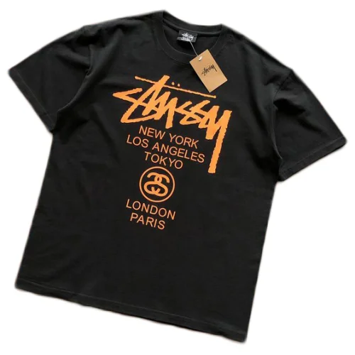 Футболка Stussy Bright Color Front Inscription "Black"
