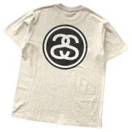 Футболка Stussy Letter With Mirror Reflection Inside Circle