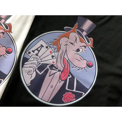 Футболка Stussy Wolf With Playing Card Inside Circle "Black" фото № 5