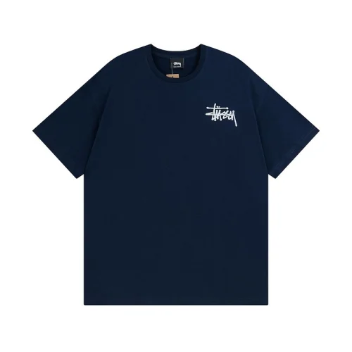 Футболка Stussy With A Creative Logo From The Brand "Blue/Black"