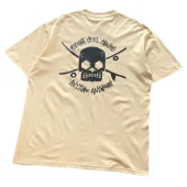 Футболка Stussy Skull With Inscriptions "Beige"