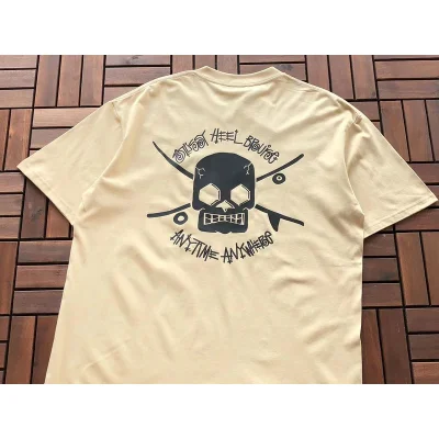 Футболка Stussy Skull With Inscriptions "Beige" фото № 2 Футболка Stussy Skull With Inscriptions "Beige" фото № 2