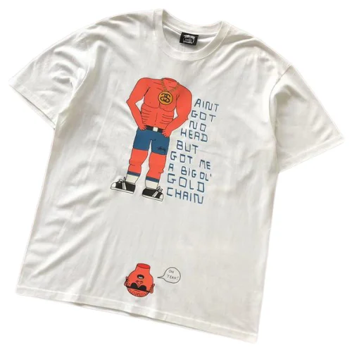 Футболка Stussy Man Without Head "White"