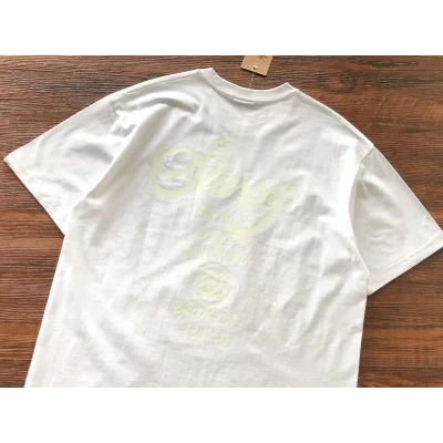 Футболка Stussy Cities And Letter With Mirror Image In Circle "White" фото № 2
