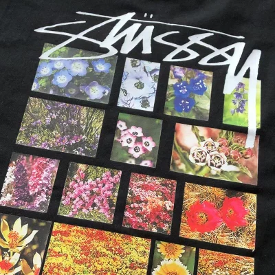 Футболка Stussy Flower Prints In Squares "Black" фото № 4 Футболка Stussy Flower Prints In Squares "Black" фото № 4