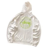 Худи Stussy Colorful Logo Inside Circle With Double Borders "White"
