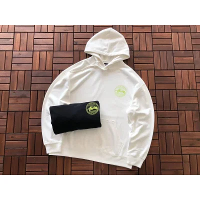Худи Stussy Colorful Logo Inside Circle With Double Borders "White" фото № 2