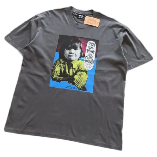 Футболка Stussy Child With Inscription Print "Gray"