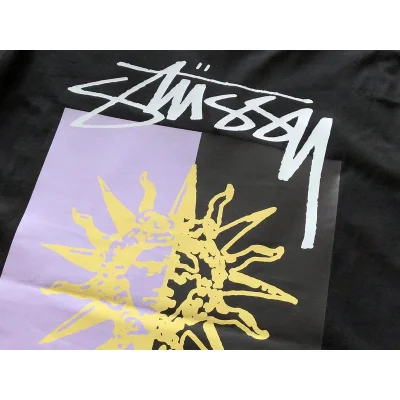 Футболка Stussy Sun Print And Lettering Love And Peace "Black" фото № 4