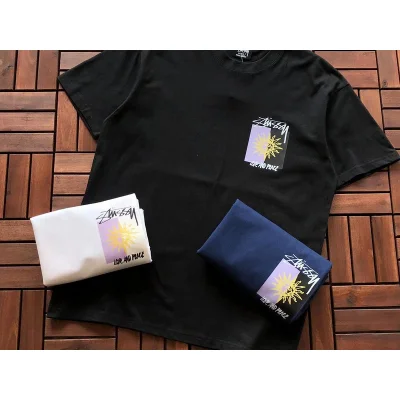 Футболка Stussy Sun Print And Lettering Love And Peace "Black" фото № 8