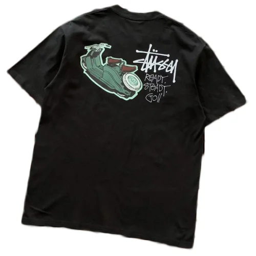 Футболка Stussy Lettering Ready Steady Go "Black"