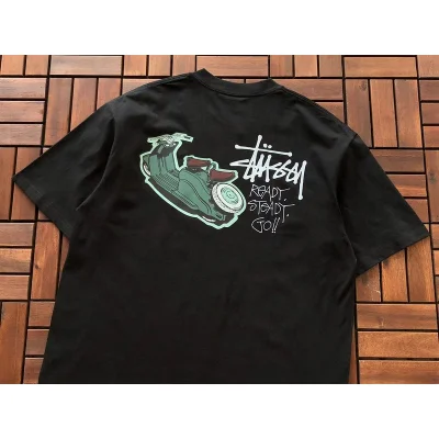 Футболка Stussy Lettering Ready Steady Go "Black" фото № 7
