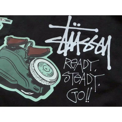 Футболка Stussy Lettering Ready Steady Go "Black" фото № 6
