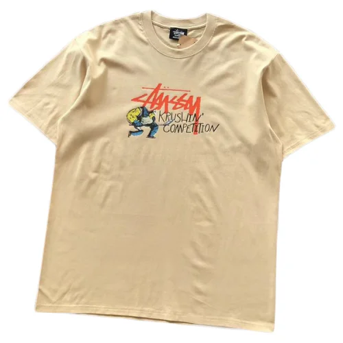 Футболка Stussy Man With Hockey Stick "Beige"