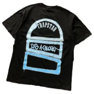 Футболка Trapstar Logo Inscription And Geometric Figures "Black"