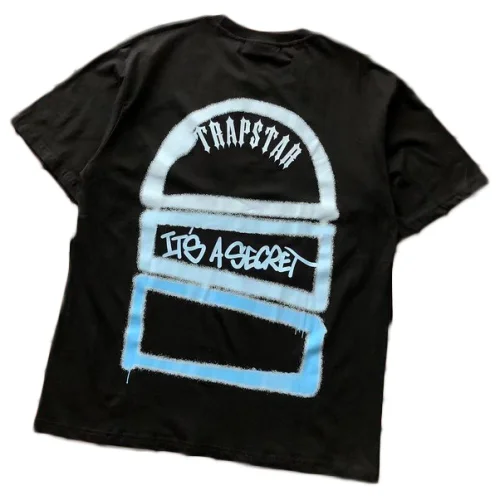 Футболка Trapstar Logo Inscription And Geometric Figures "Black"
