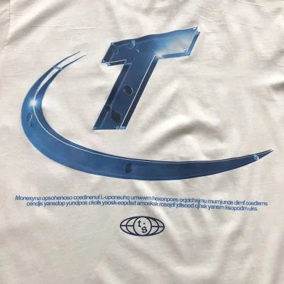 Футболка Trapstar Big Letter Underlined By Curve Line "White" фото № 3