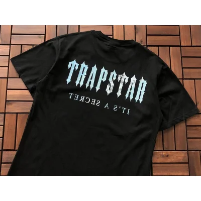 Футболка Trapstar Big Logo With Patterns Front "Black" фото № 4