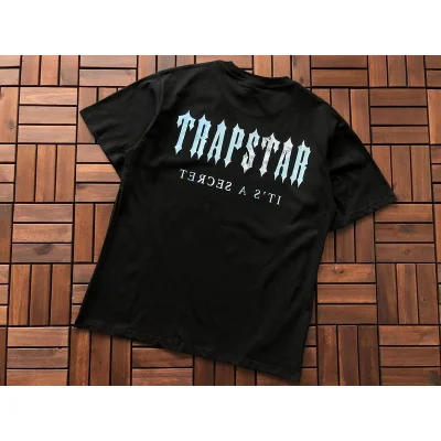 Футболка Trapstar Big Logo With Patterns Front "Black" фото № 2