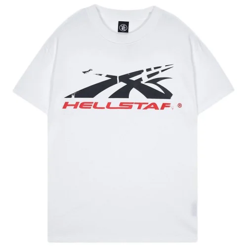 Футболка Hellstar Front Inscription With Star And Big Back Logo "White"