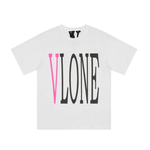 Футболка Vlone Pink V "White"