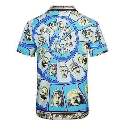 Рубашка Versace Greek Ornament "Blue" фото № 2