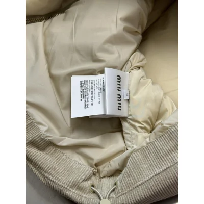 Пуховик Miu Miu Medium Weight Corduroy "Sand Beige" фото № 9