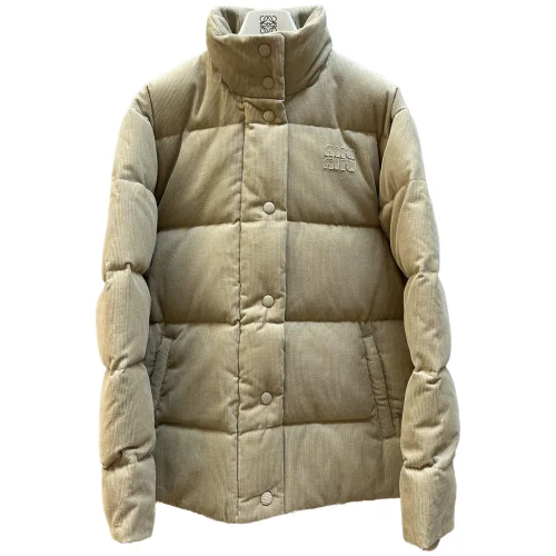 Пуховик Miu Miu Medium Weight Corduroy "Sand Beige"