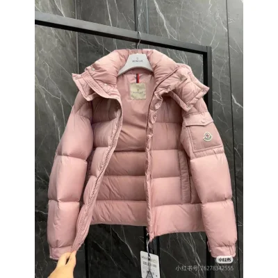Пуховик Moncler Vezere Hooded Flanelle "Pink" фото № 3