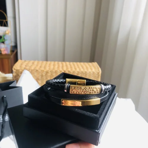 Браслет Chrome Hearts Double Layer "Black, Gold"