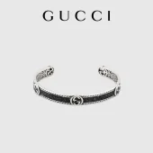 Браслет Gucci With Patterns "Silver/Black"