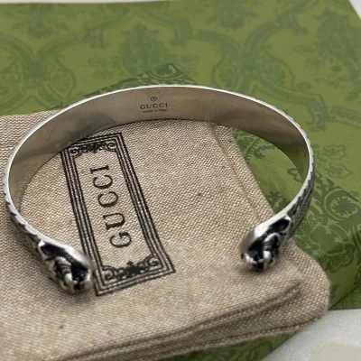 Браслет Gucci Flowers And Logo Decoration - With Space "Silver" фото № 4