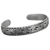 Браслет Gucci Flowers And Logo Decoration - With Space "Silver"