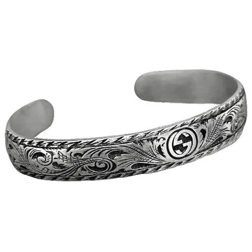 Браслет Gucci Flowers And Logo Decoration - With Space "Silver"