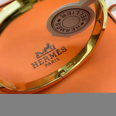 Браслет Hermes With Logo Brand "Silver" фото № 3