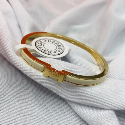 Браслет Hermes With Logo Brand "Silver" фото № 6