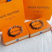 Браслет Louis Vuitton Wide Chain With Logo "Silver"