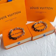 Браслет Louis Vuitton Wide Chain With Logo "Silver"