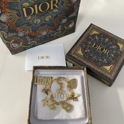 Браслет Dior Decoration With Symbols - Number And Star "Gold" фото № 6