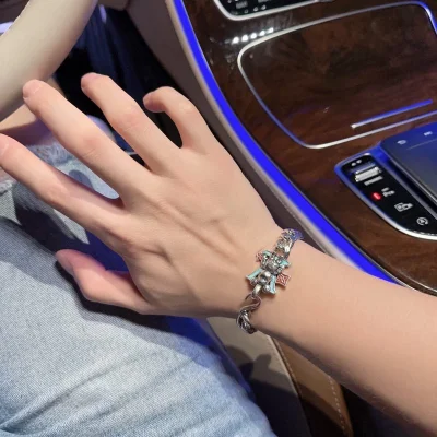 Браслет Louis Vuitton Bear Decoration Before Logo "Silver" фото № 7