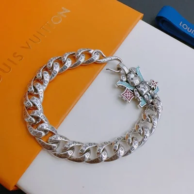 Браслет Louis Vuitton Bear Decoration Before Logo "Silver" фото № 2