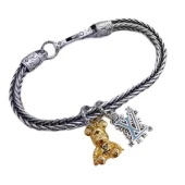 Подвеска Louis Vuitton Bear Near Logo "Silver"